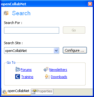 openCollabNet Search window